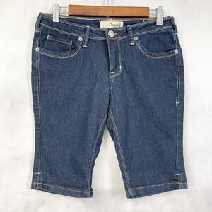 Hybrid & Company Shorts Juniors 7 Low Rise Bermuda‎ Y2K Retro Stretch Denim Edgy